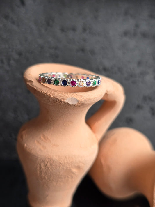 Colourful Sterling Silver Ring